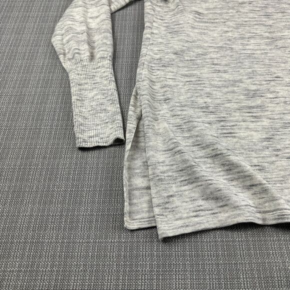 Dakini Sweater Womens XL Heather Grey Pullover‎ Cowl Neck Drawstring Thumbholes - Picture 3 of 11